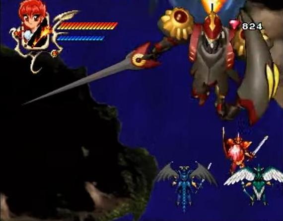 セガサターンソフト【魔法騎士レイアース】「魔神同士の戦闘場面」