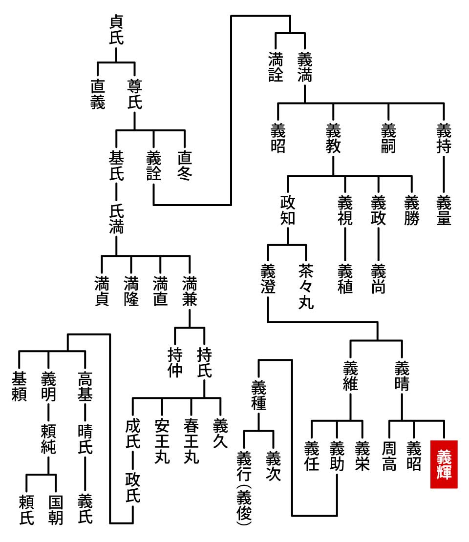 足利義輝の家系図